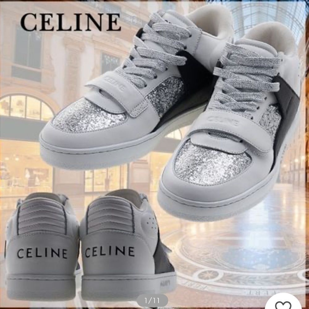 New CELINE CT 06 CT-06 HIGH TOP SNEAKER in CALFSKIN Size 38/ US 8 Luxury - Picture 11 of 12